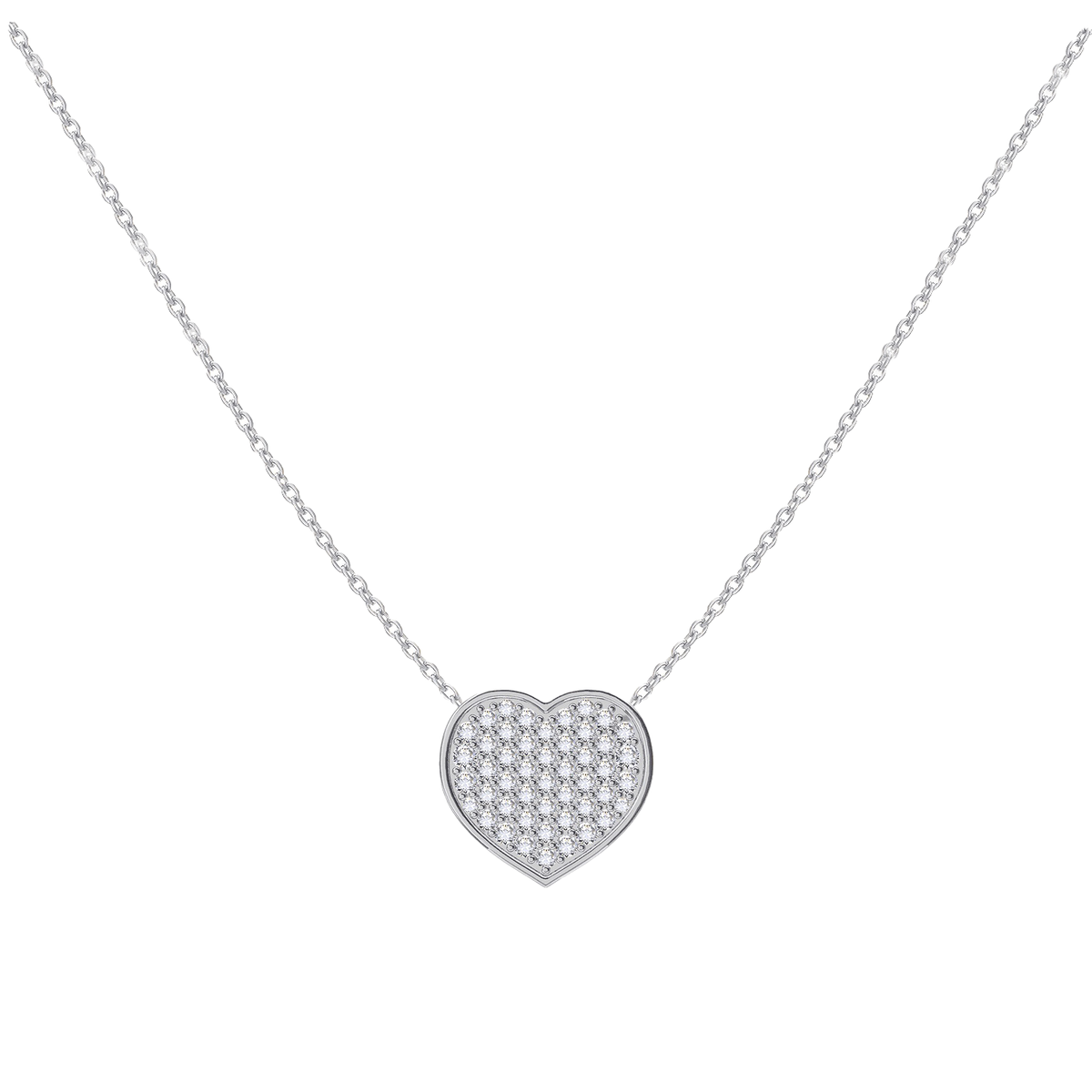 Kids Diamond Heart Necklace Baby Gold