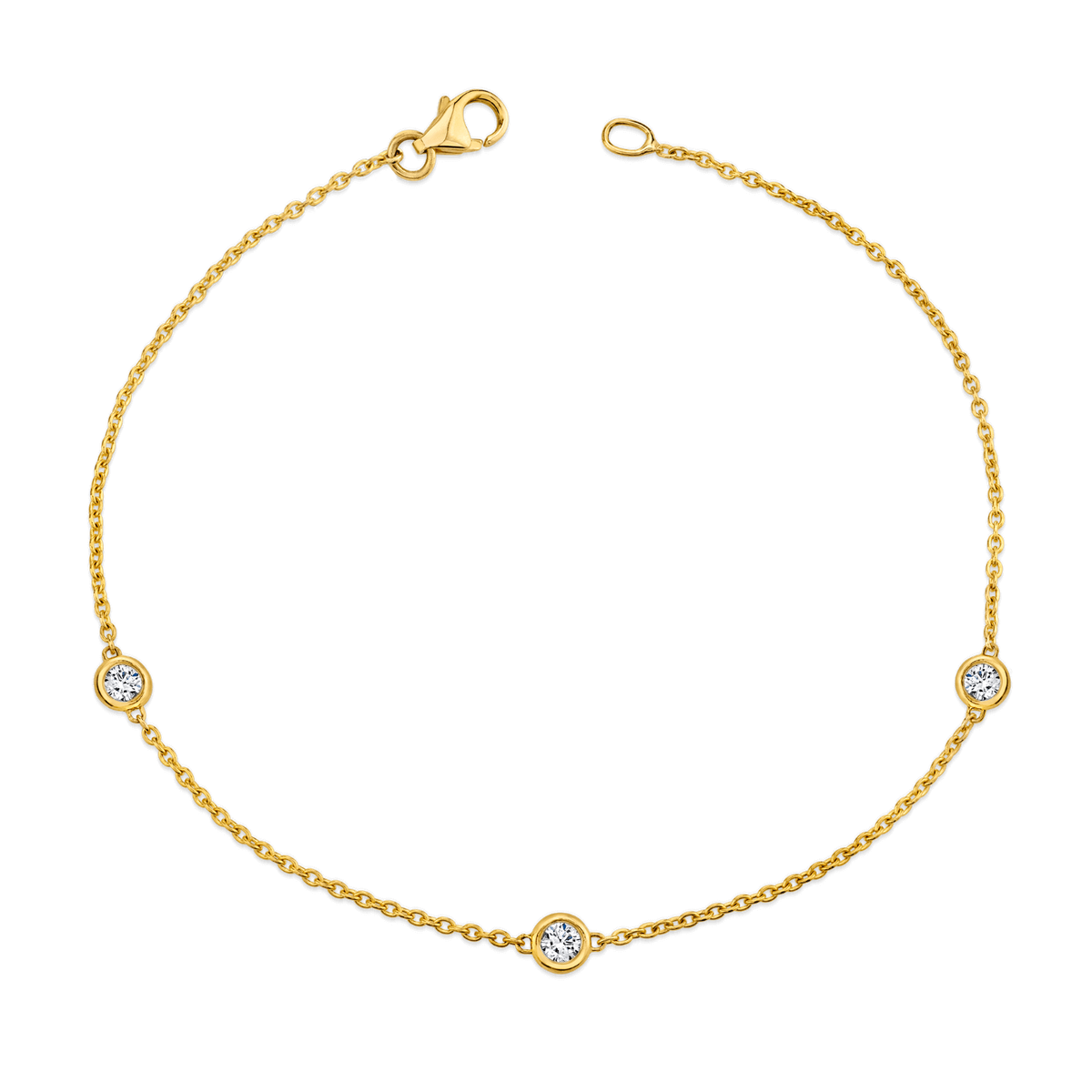 Diamond Strand Bracelet Baby Gold