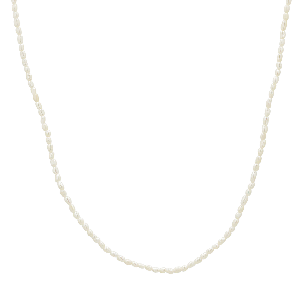 Dainty Pearl Chain Necklace in Gold main image 1