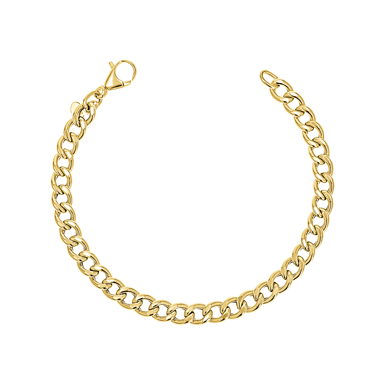 14k Gold Miami Cuban Link Bracelet For Men, 8.5 Inch 7.5mm Hollow Chain