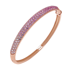 Ombré Pink Sapphire Cuff Bracelet