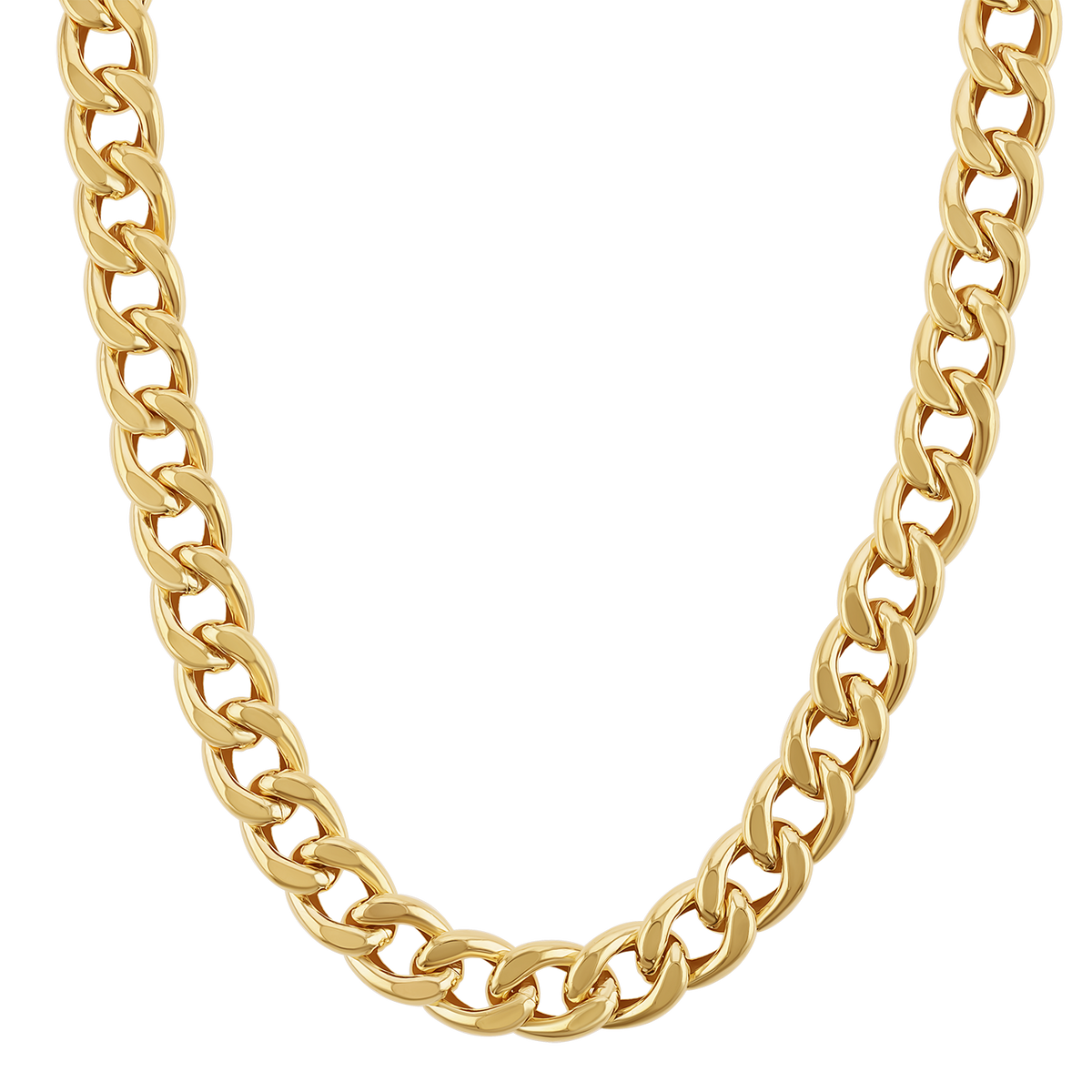 14K Gold 9mm Miami Cuban Link Chain Necklace Baby Gold