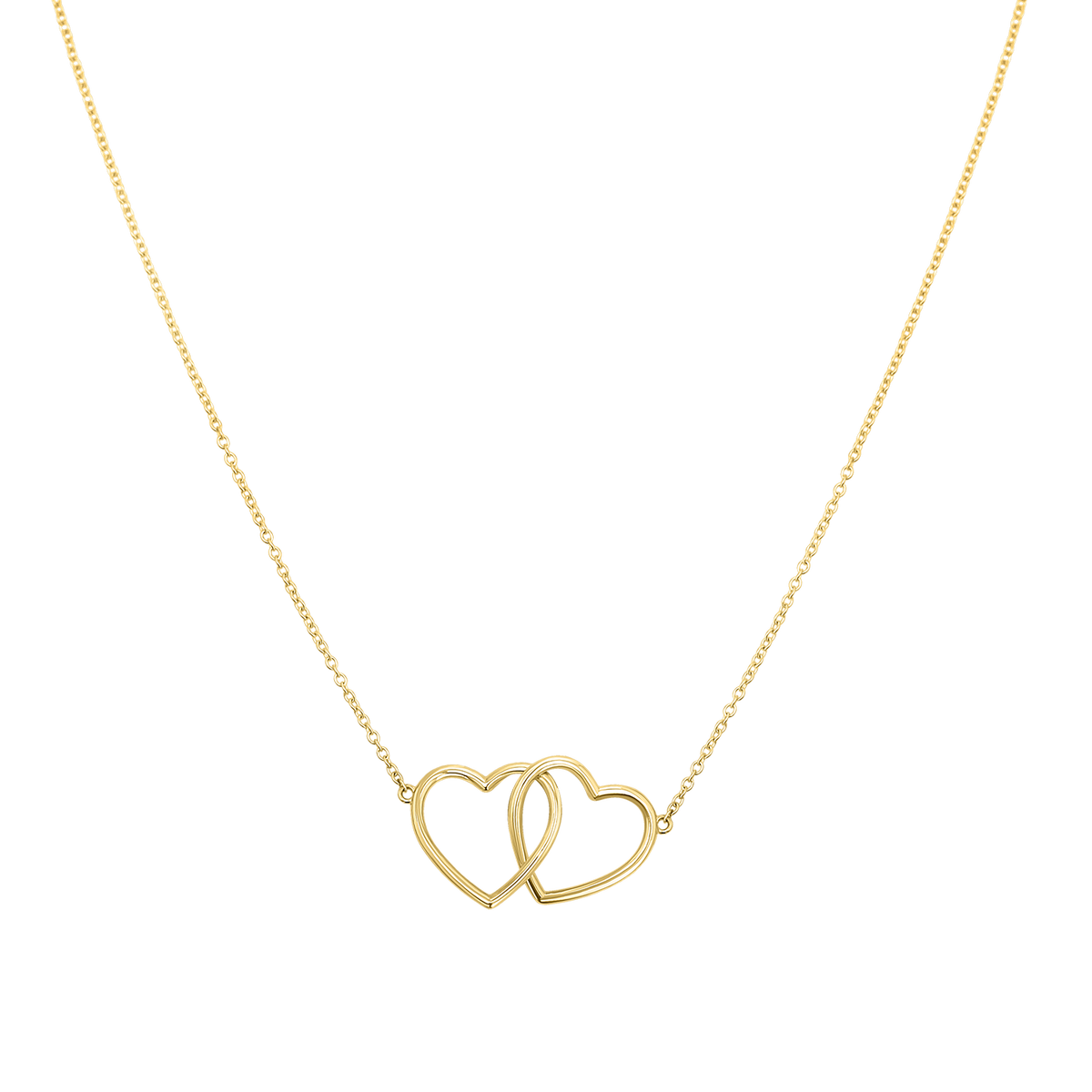 14K Gold Forever Hearts Necklace Baby Gold