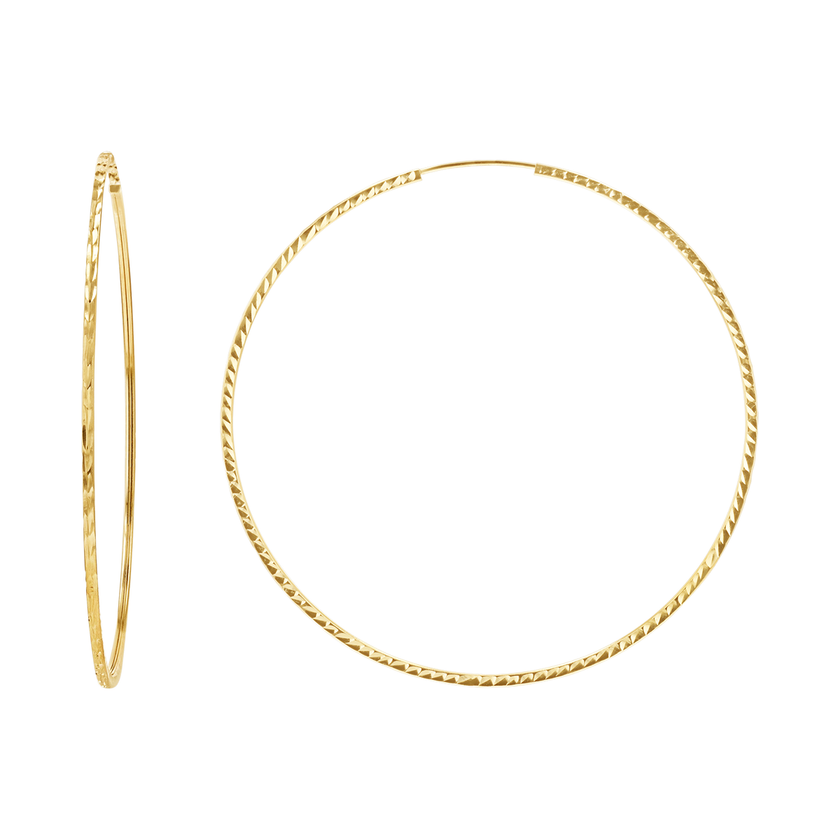 Thin gold hoop earrings 14k online