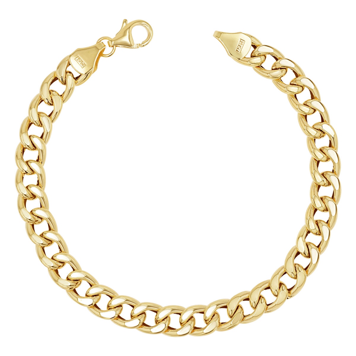 14K Gold 5.5mm Miami Cuban Link Chain Bracelet Baby Gold