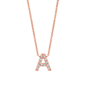 Diamond Pave Letter Necklace