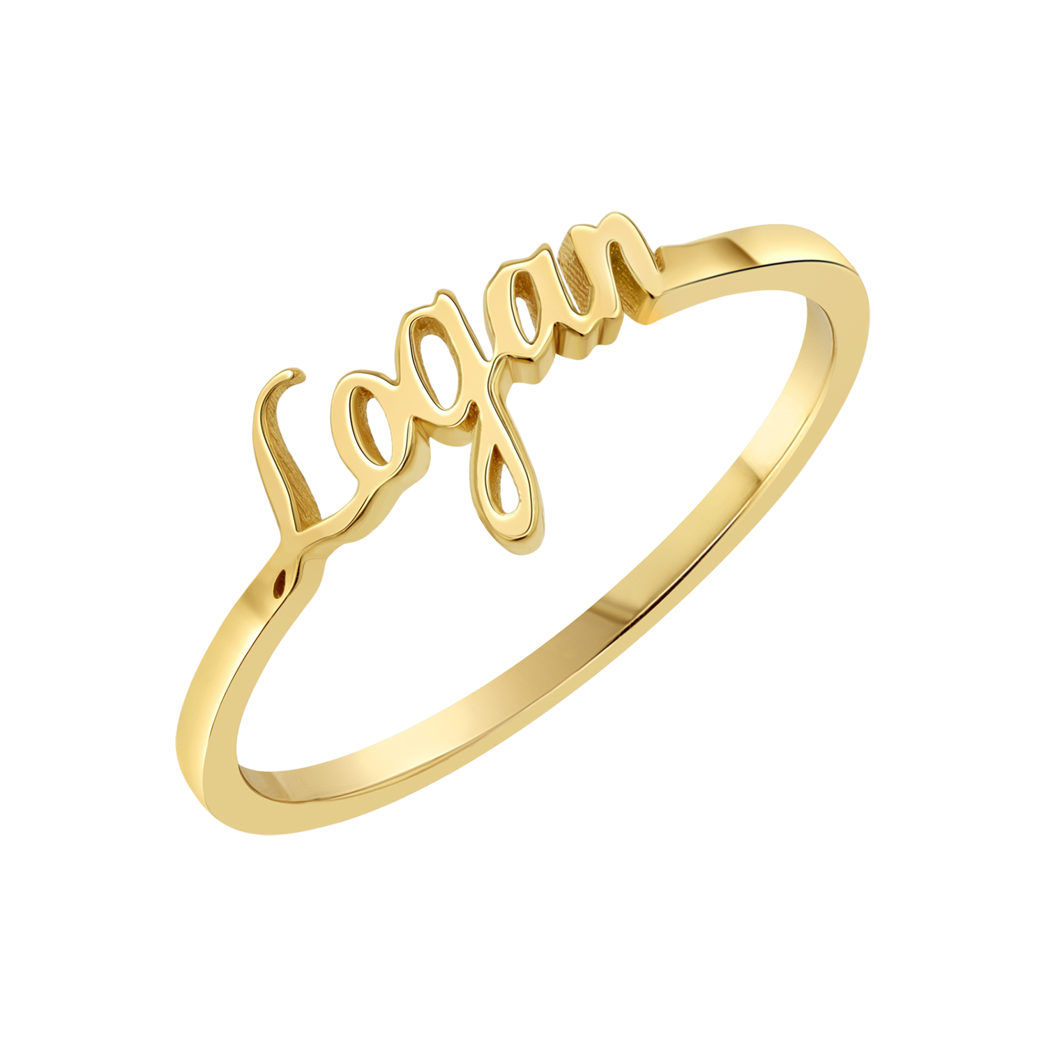 14K Gold Custom Name Ring Baby Gold