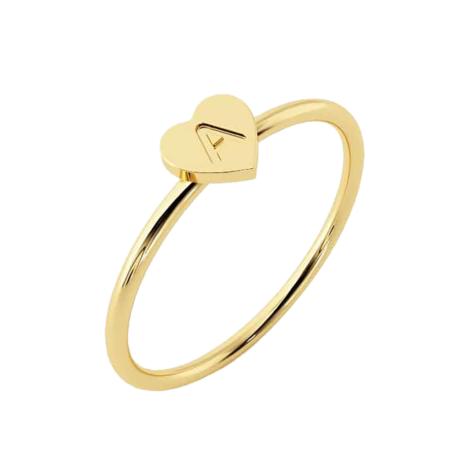 Kids Initial Heart Ring – Baby Gold - Main Image