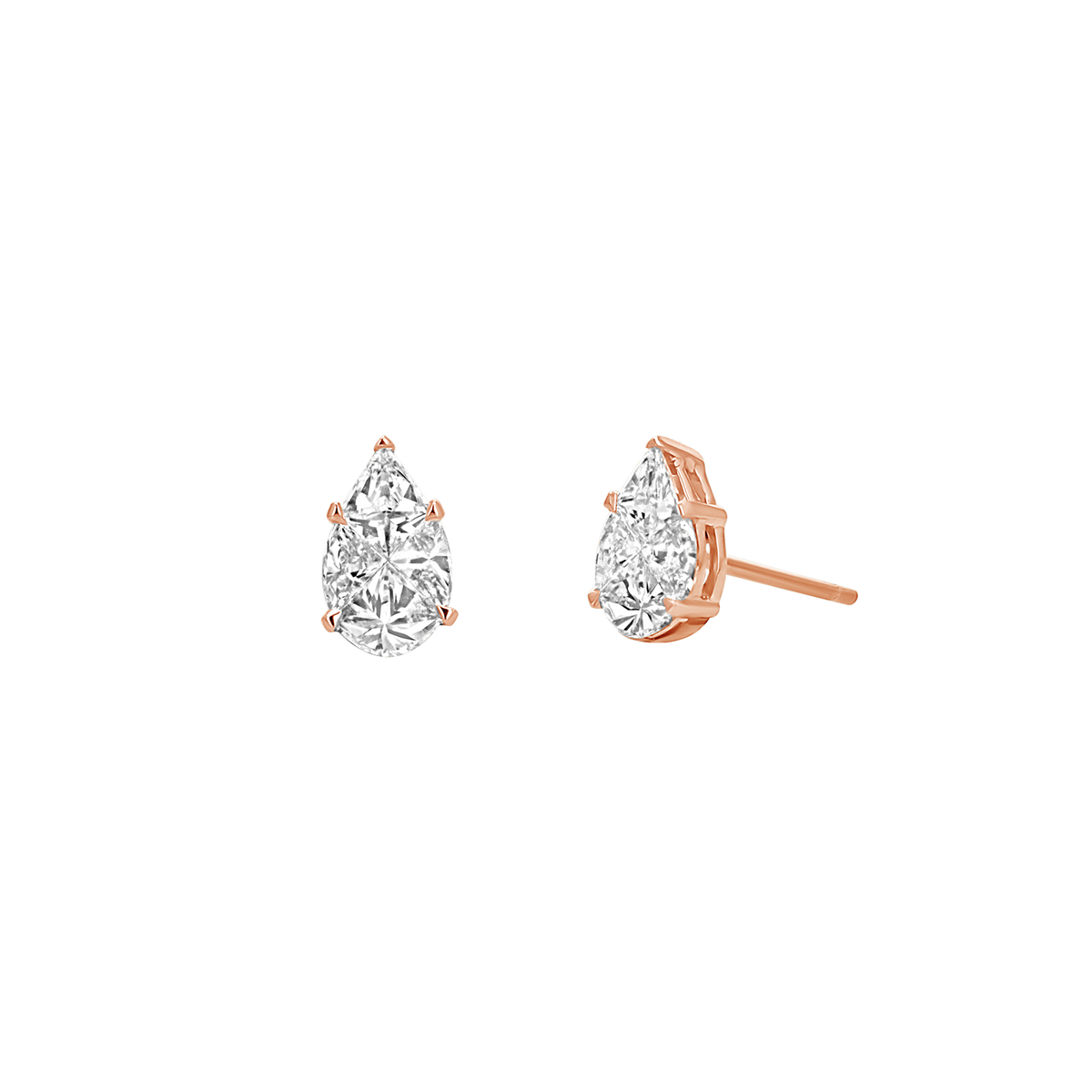 Teardrop shaped 2025 diamond earrings