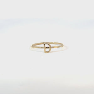 Solid Initial Letter Ring