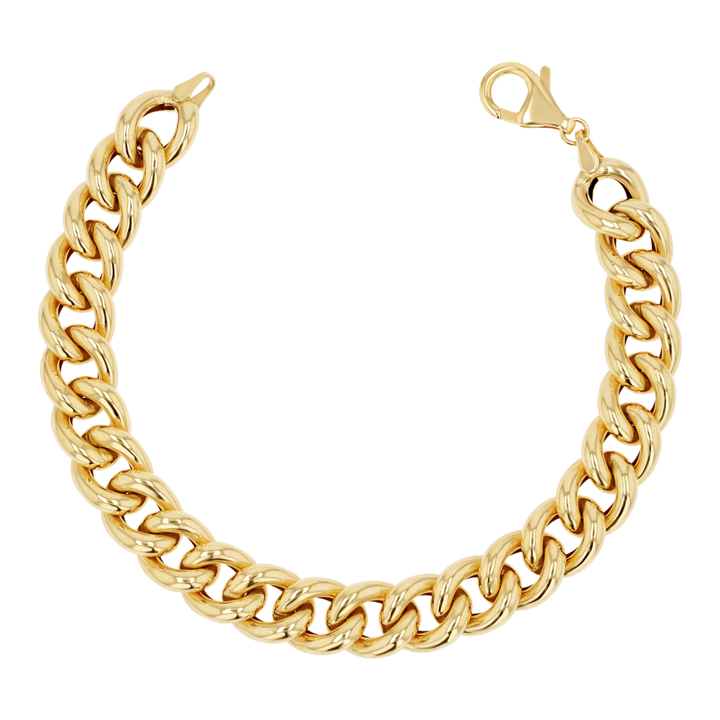 14K Chunky Cuban Link Chain Bracelet
