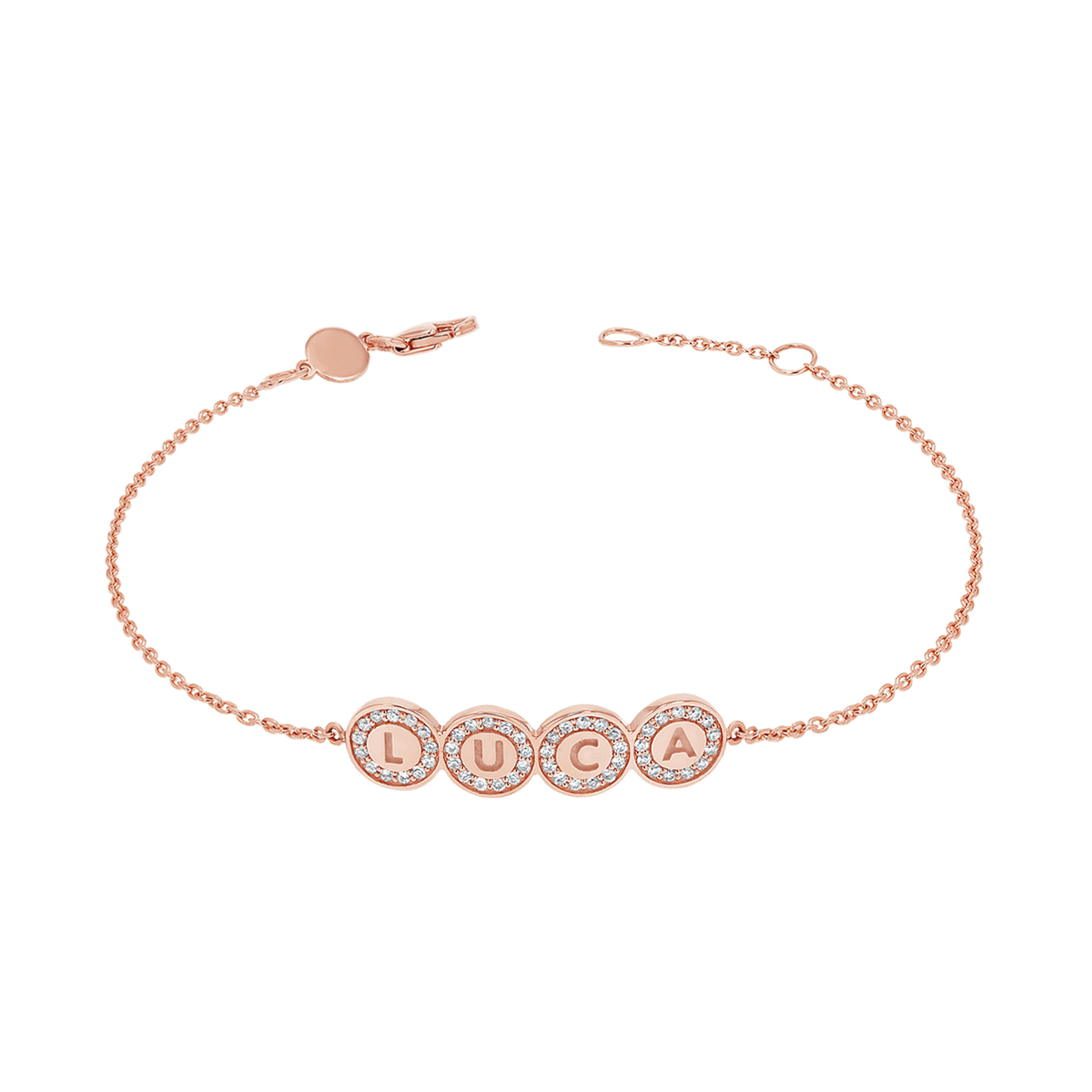 Custom Diamond Bubble Bracelet – Baby Gold