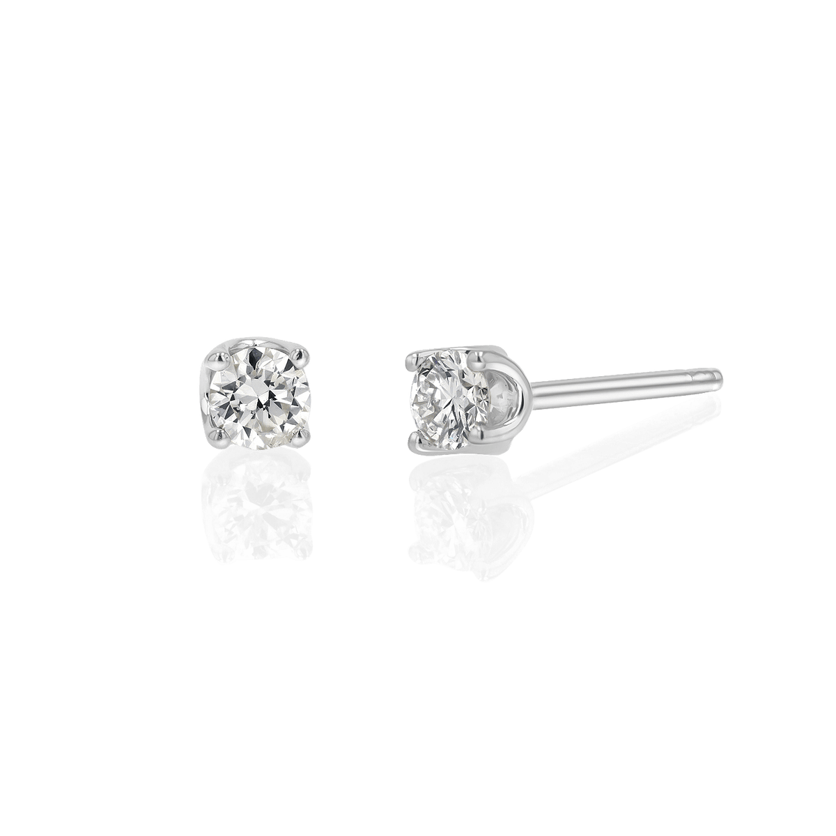 14K Gold Solitaire Studs – Baby Gold