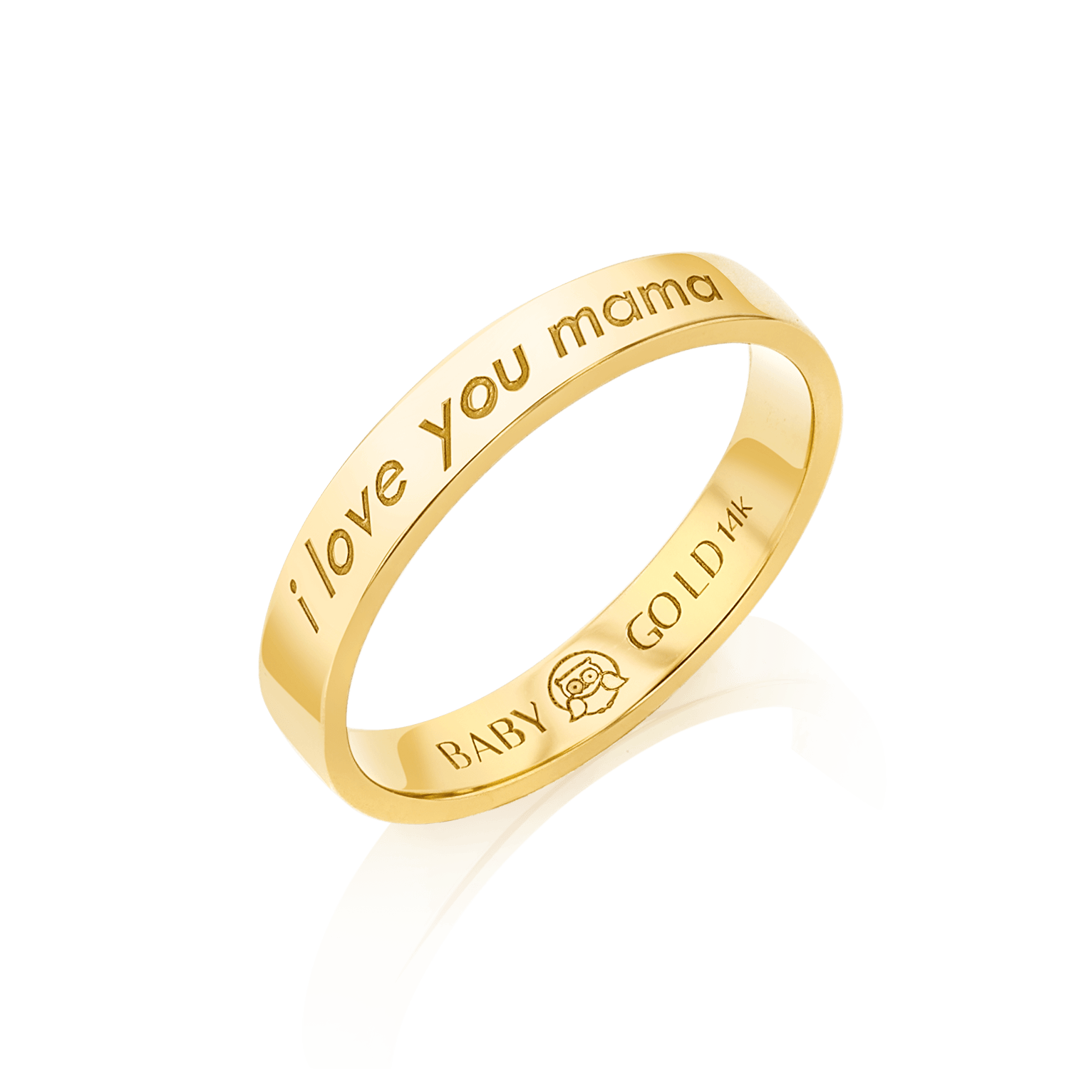 I Love You Mama Ring Baby Gold