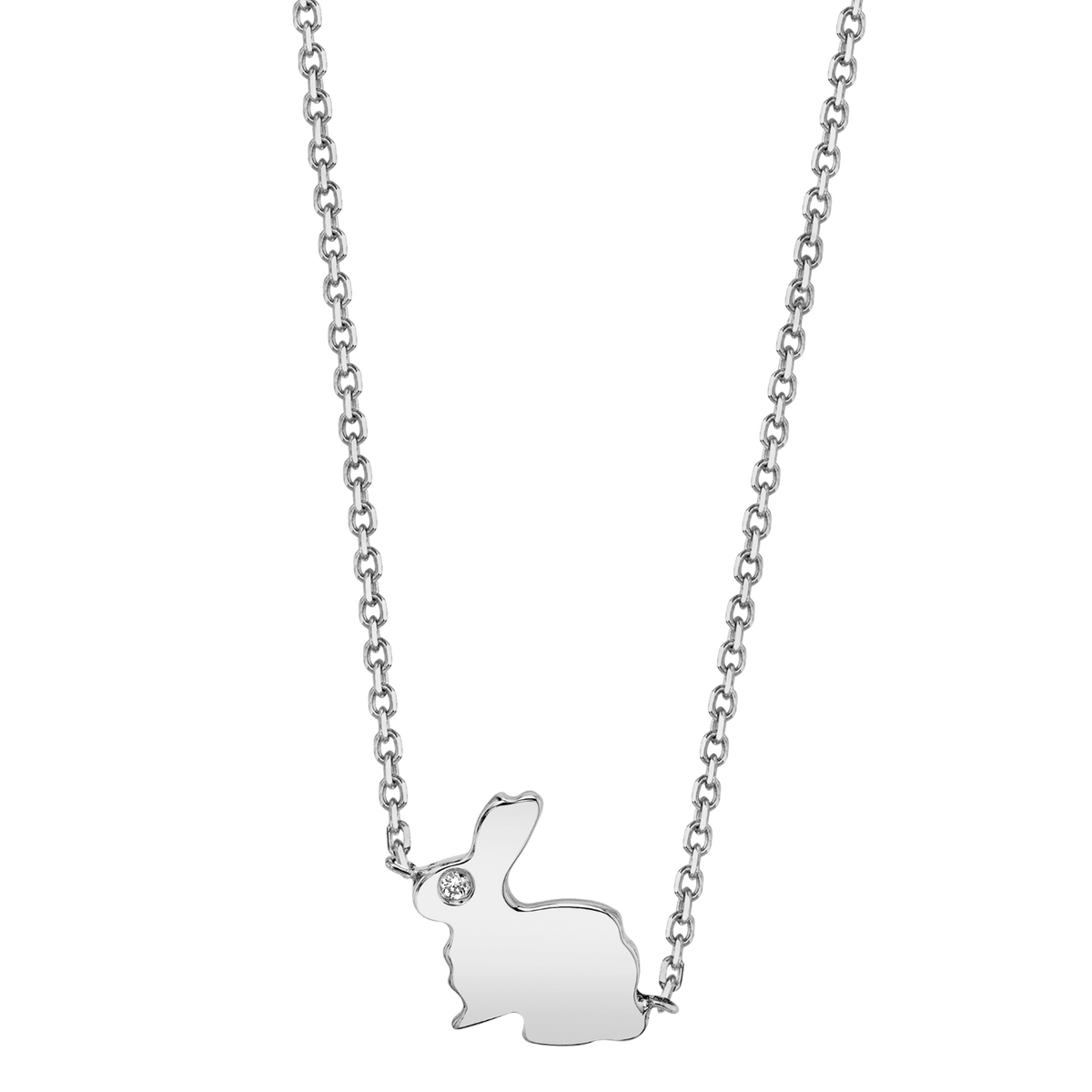 Dainty Bunny Rabbit Necklace – Baby Gold