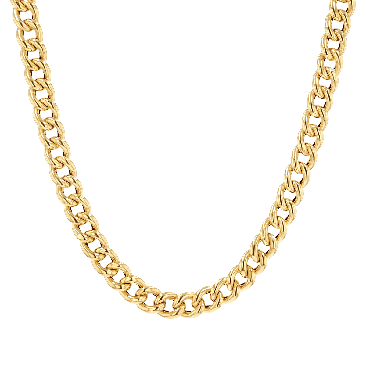 Cuban Link Drop Chain Diamond Earring 14K Yellow Gold / Pair by Baby Gold - Shop Custom Gold Jewelry
