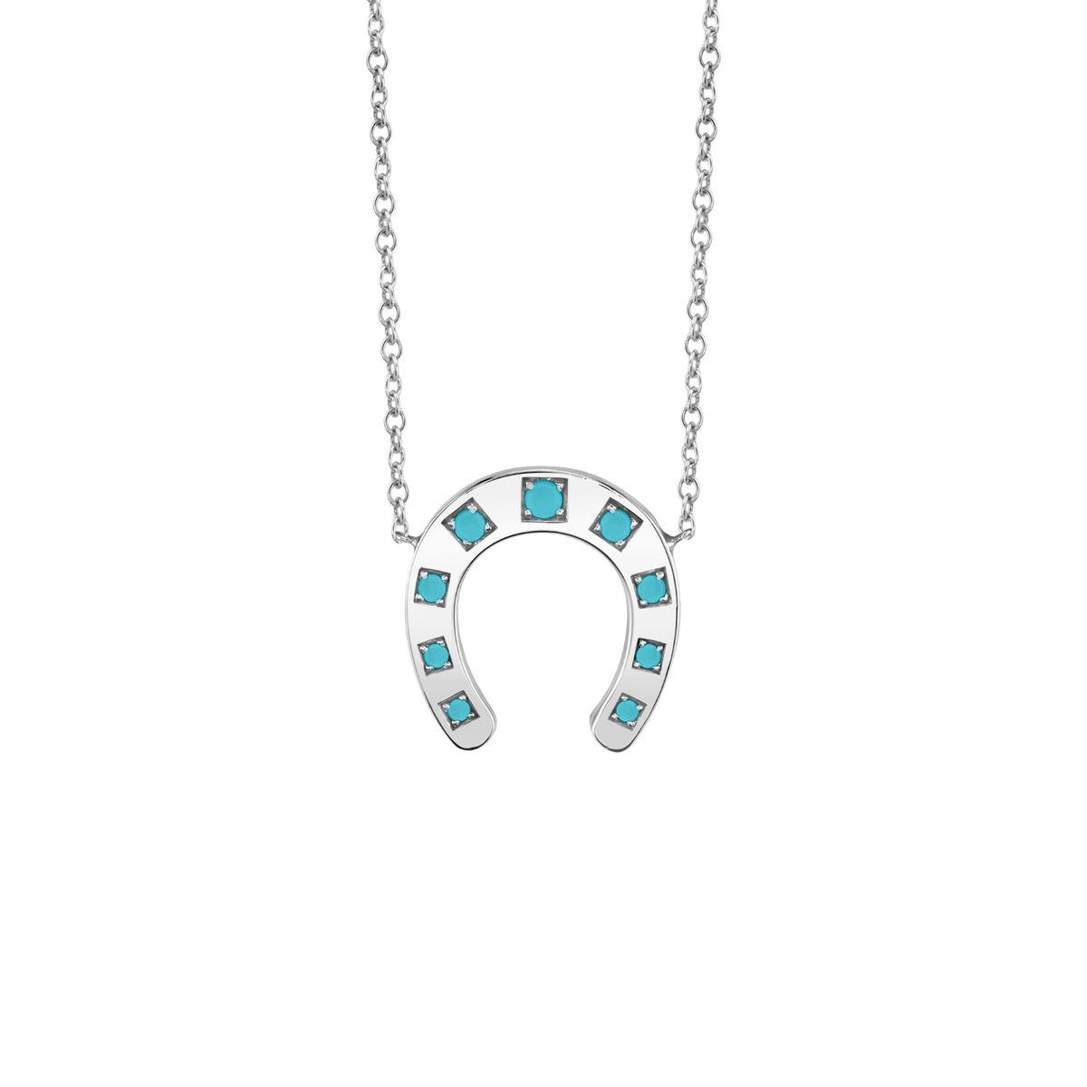 Turquoise horseshoe deals necklace