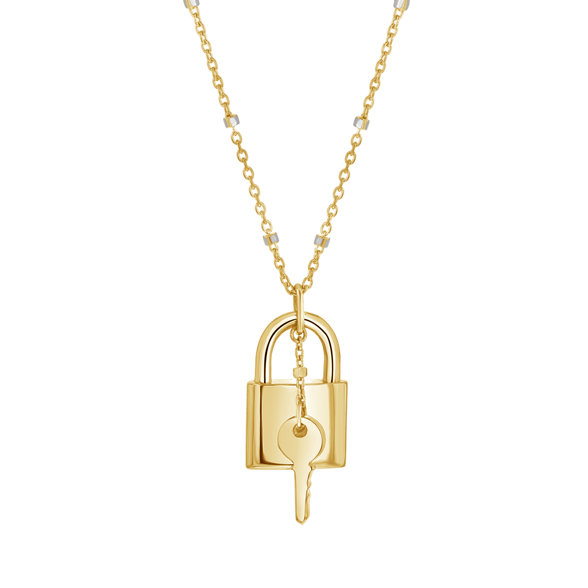 Chain Necklace Padlock Pendant, Chain Link Necklace Lock