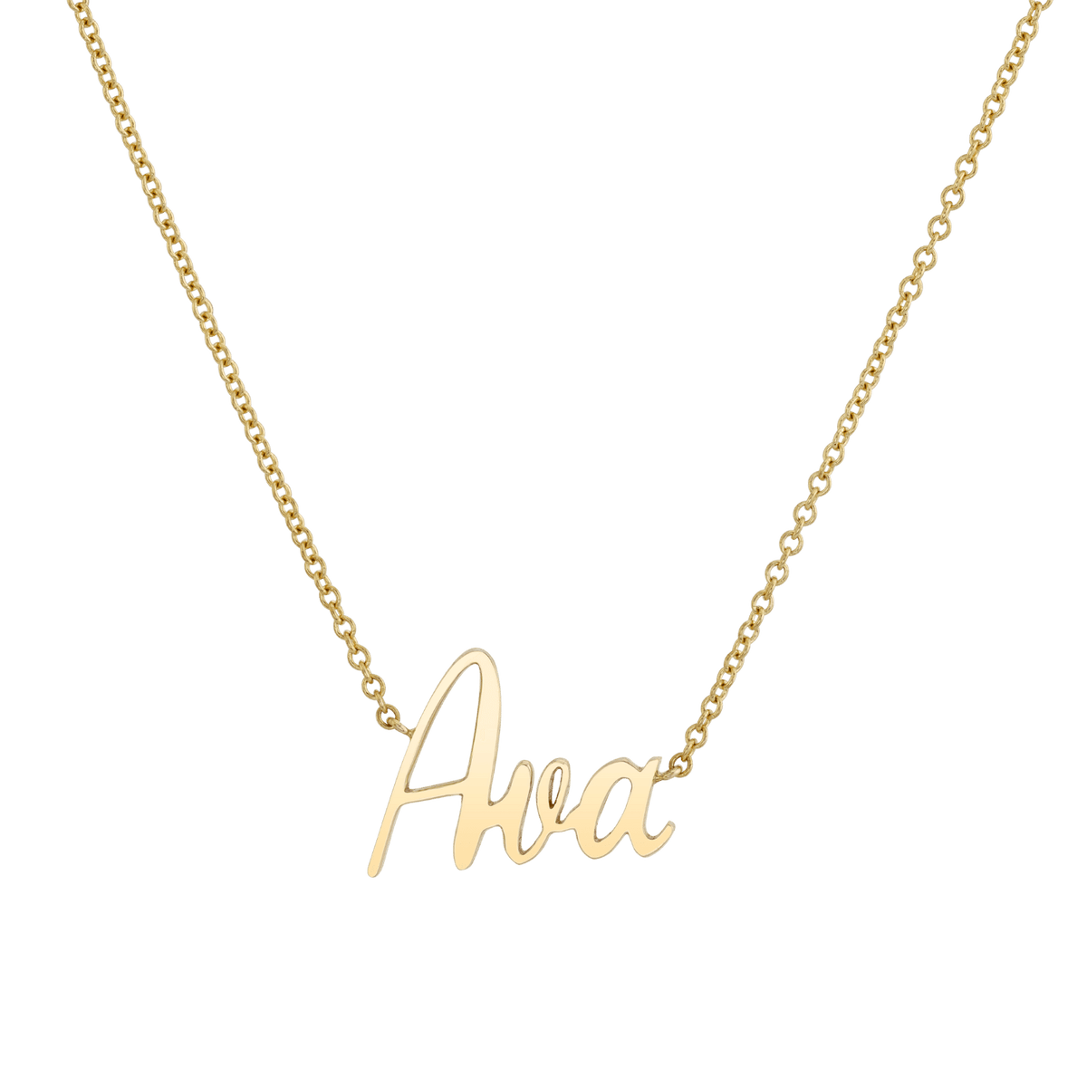 Custom Name Necklace Baby Gold