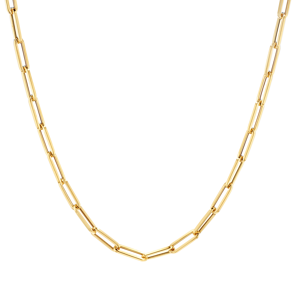 14k Gold Paper Clip Chain Necklaces Baby Gold