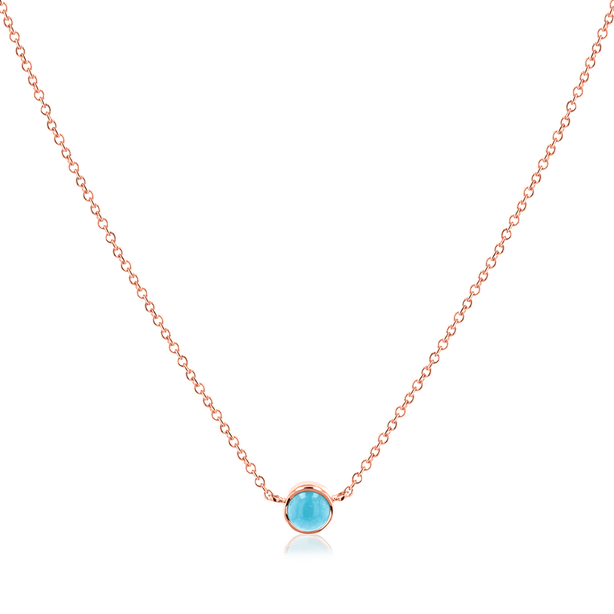 Rose gold 2025 turquoise necklace