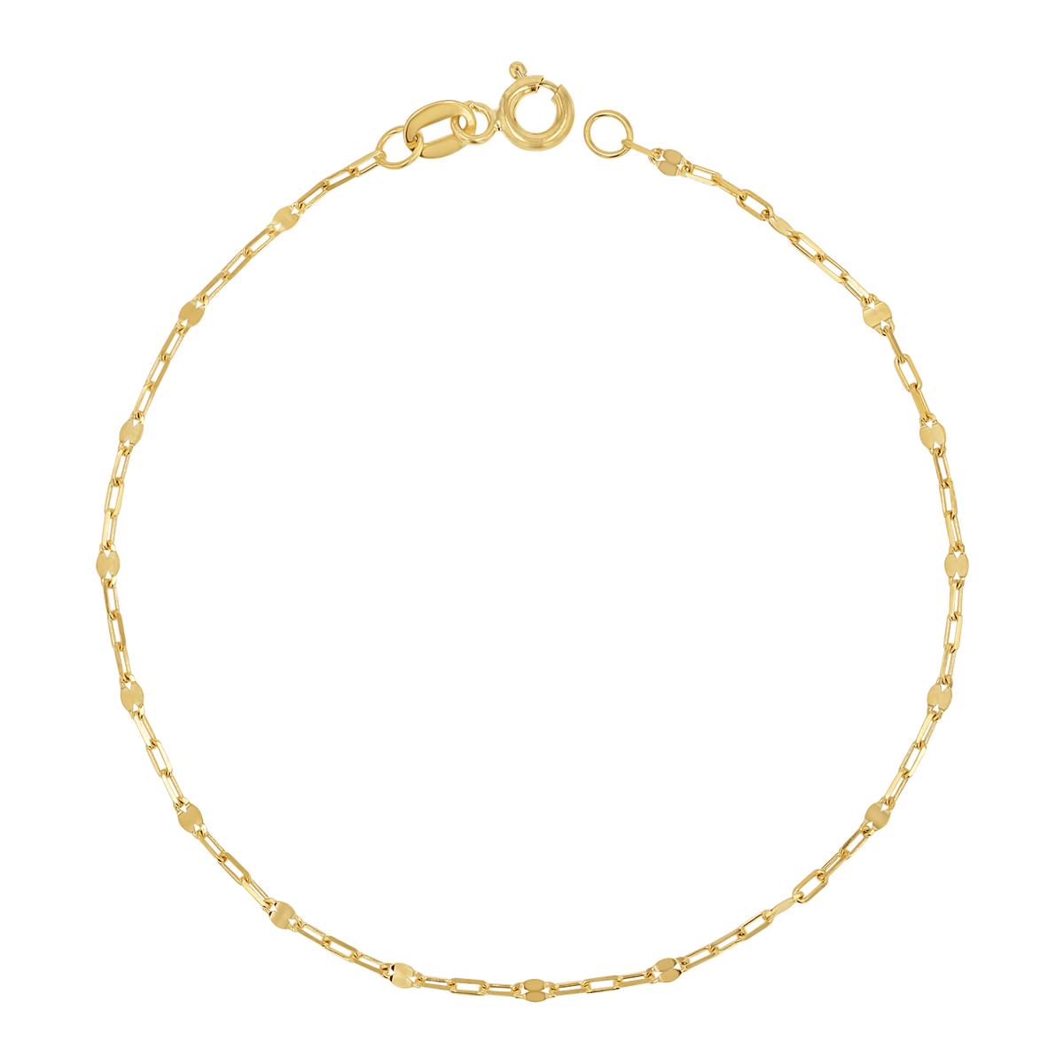 Sequin Bracelet Chain Petit (C-PLD) / 6.5 Inches by Baby Gold - Shop Custom Gold Jewelry