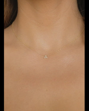 Diamond Pave Letter Necklace