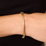 Fine Diamond Cut Gold Bangle