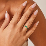 Oval Emerald Five-Stone Ring