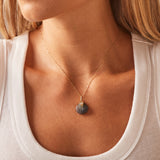 Venus Labradorite Shell Diamond Charm