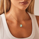 Turquoise Gemstone Slider Charm