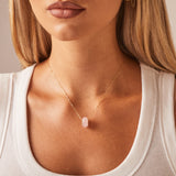 Rose Quartz Gemstone Slider Charm