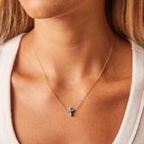 Mini Turquoise Cross Necklace