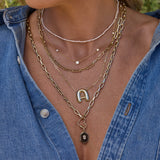 Oversized Puff Letter Necklace