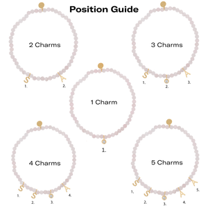 Rose Quartz & Custom Charm Bracelet