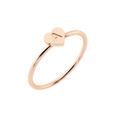 Petite Initial Heart Ring