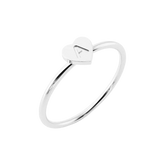 Petite Initial Heart Ring