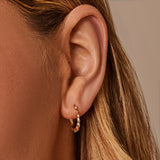 Puff Scallop Hoop Earrings