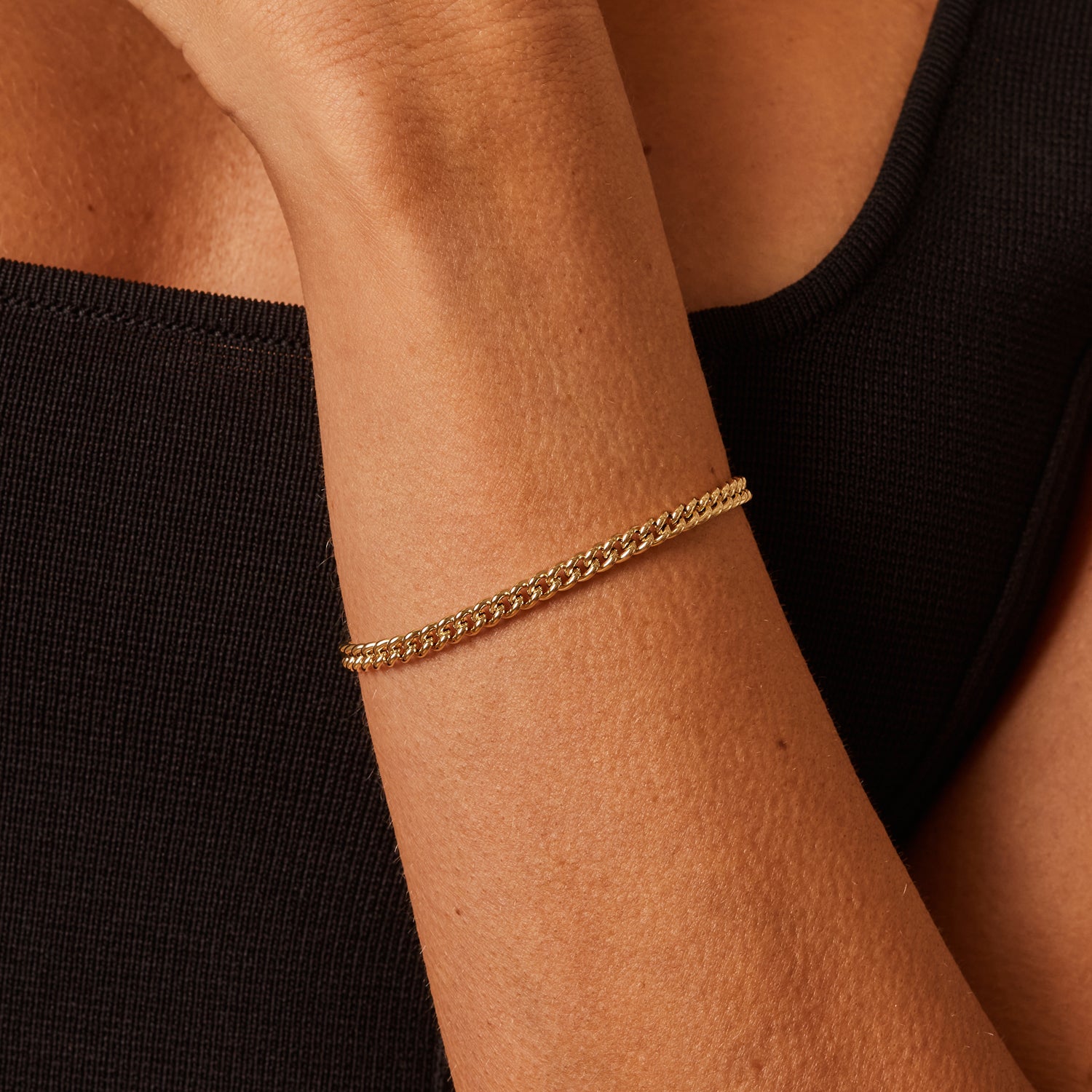 14K Signature Cuban Curb Chain Bracelet