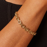Crescent Weave Link Chain Bracelet