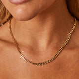Split Curb Paperclip Chain Necklace