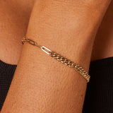 Split Curb Paperclip Chain Bracelet