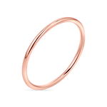 14K rose gold wire stacking ring 1mm slim band stackable ring fine jewelry