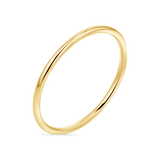 14K yellow gold wire stacking ring 1mm slim band stackable ring fine jewelry