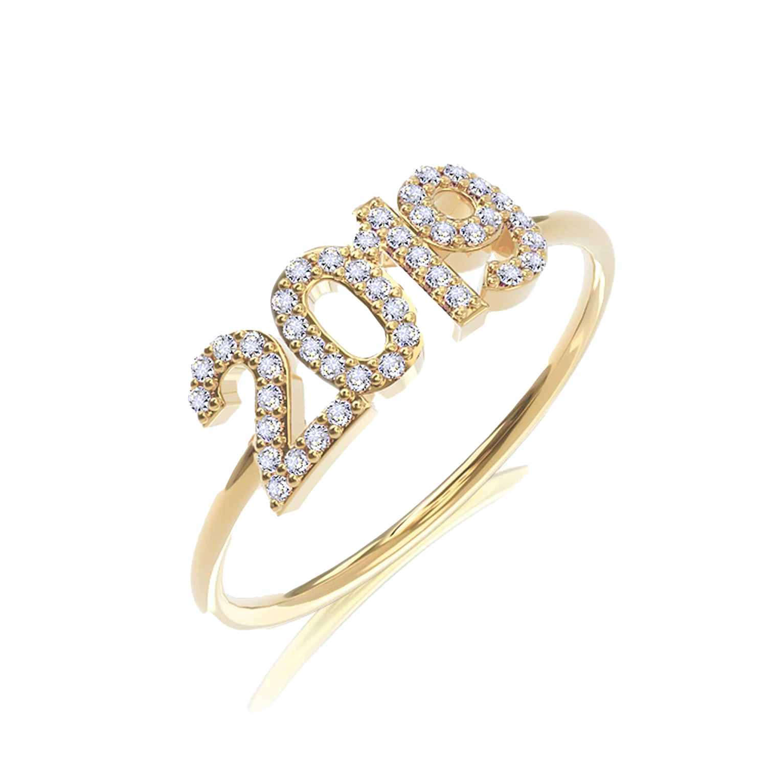 Year Ring Pave Year Ring – Baby Gold