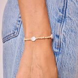 Baroque Coin Pearl Station Bracelet