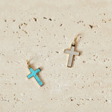Mother of Pearl Inlay Cross Charm