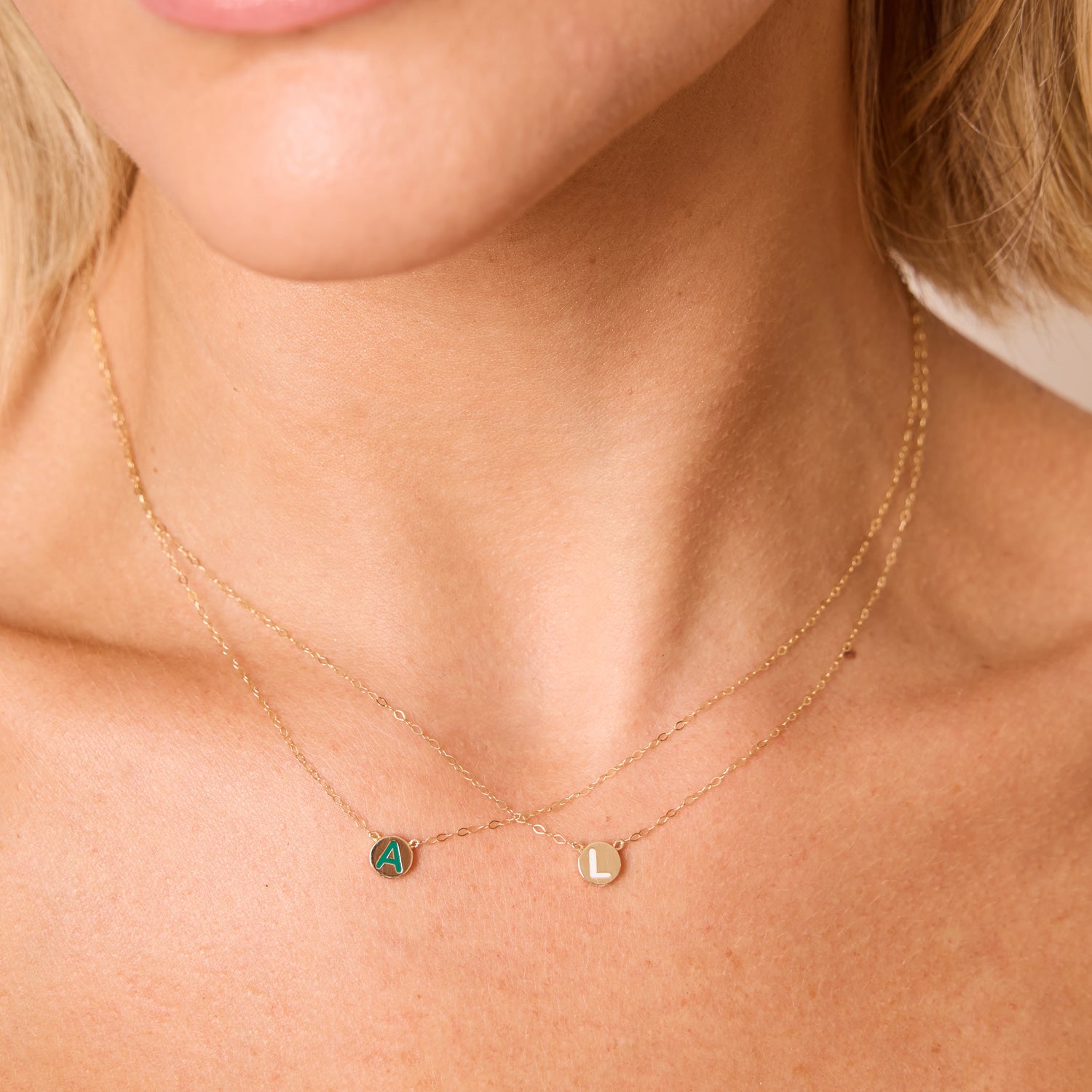 Enamel Letter Bead Necklace