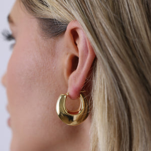 Chunky Deco Hoop Earrings