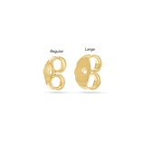 14K Solid Gold Earring Back